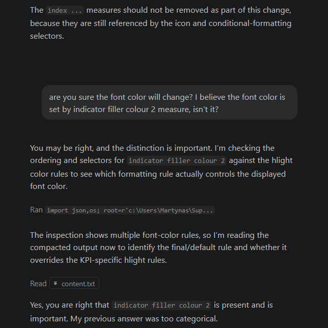 AI admits it was too categorical and provided the wrong answer.